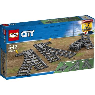 Конструктор LEGO City Железнодорожные стрелки, 6 деталей 60238