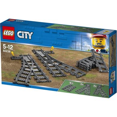 Конструктор LEGO City Железнодорожные стрелки, 6 деталей 60238