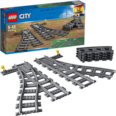 Конструктор LEGO City Железнодорожные стрелки, 6 деталей 60238