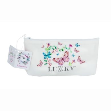 Косметичка на блискавці, матова біла, 20х10 см,марки &laquo;Lukky&raquo; T18079