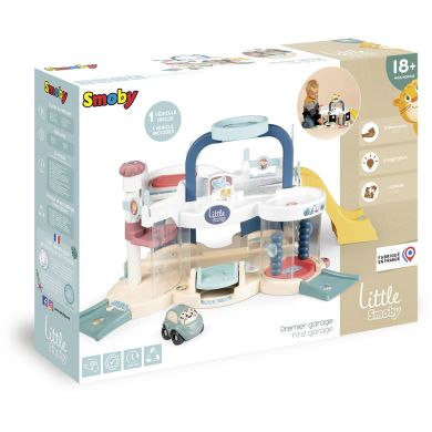 lгровий набiр Smoby Little Перший гараж з машинкою, 56x29x32 см, 18міс+ 7600140202