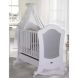 Ліжечко дитяче Alexa Relax 120x60 см, white-silver, колір білий (сріблястий), МДФ/бук Micuna ALEXA RELAX