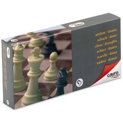Магнитные шахматы-шашки средние, поле 24x24 см. CAYRO 453