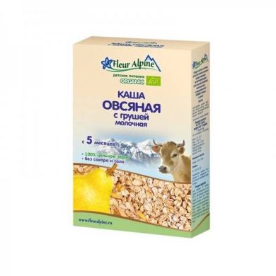 Молочная каша Fleur Alpine Organic овсяная с грушей 200 г 4006303632197