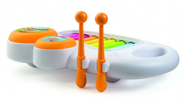 Музыкальный ксилофон Smoby Toys Cotoons с ручкой 110500, Разноцветный