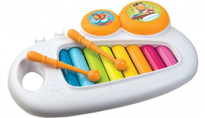 Музыкальный ксилофон Smoby Toys Cotoons с ручкой 110500, Разноцветный