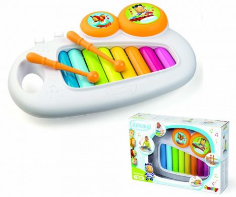 Музичний ксилофон Smoby Toys Cotoons з ручкою 110500, Різнокольоровий