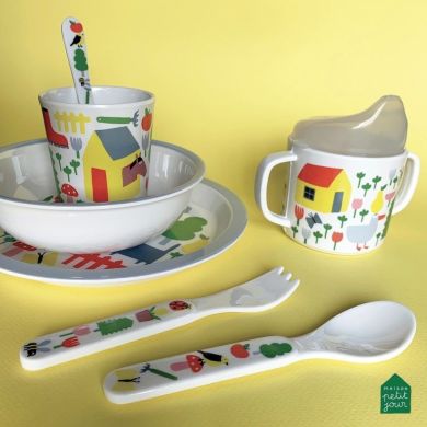 Набор детской посуды из 5 предметов в коробке Большая компания Maison Petit Jour AG701L