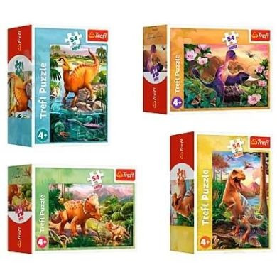 Пазли 54 Mini Дивовижні динозаври в асортименті Trefl 54194