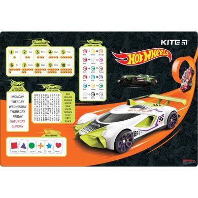 Подкладка настольная, 42,5x29см, PP Hot Wheels Kite HW23-207