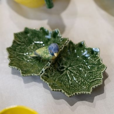 Подвійна миска з блакит. пташкою Cineraria Bordallo Pinheiro 65002704