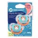 Пустушка силіконова BEBE CONFORT 2 шт PHYSIO AIR DUMMY TRAVELLER 6/18 синя та помаранчева 3104201780
