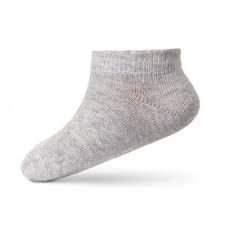 Шкарпетки дитячі сліди V&T 024-732 Однотон 8-10, Світло-сірий меланж 4823103423127