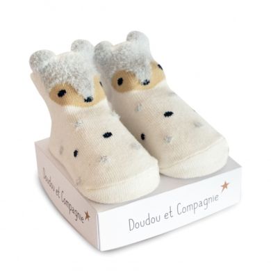 Шкарпетки DouDou NEWBORN звірятка-резиночки, 0-6міс, у коробці, DC3705 DC3705