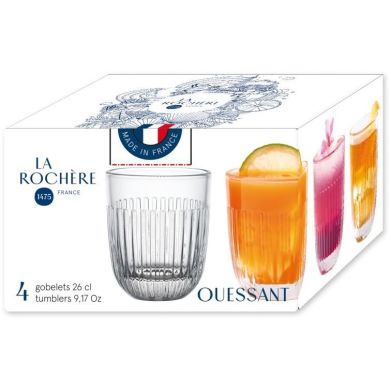 Стакан для напитка La Rochere OUESSANT, набор 4шт*260 мл, 633801S4