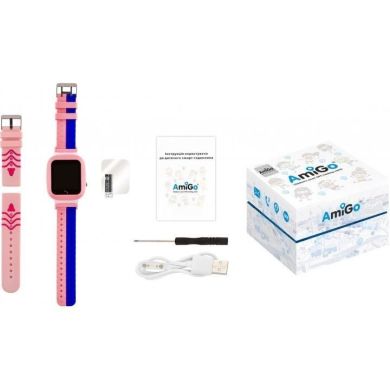 Смарт-годинник AmiGo GO004 Splashproof Camera+LED, Pink GO004