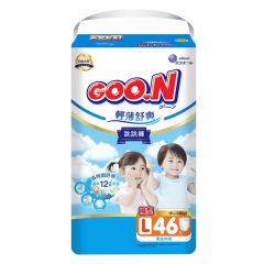 Трусики-підгузки GOO.N Slim & Comfortable для дітей 9-14 кг (розмір 4(L), унісекс, 46 шт) 21001092, L