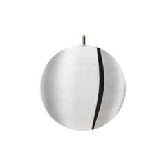 Воскова свічка Candle Firenze в формі кулі Срібний метал 90мм BL000090M025