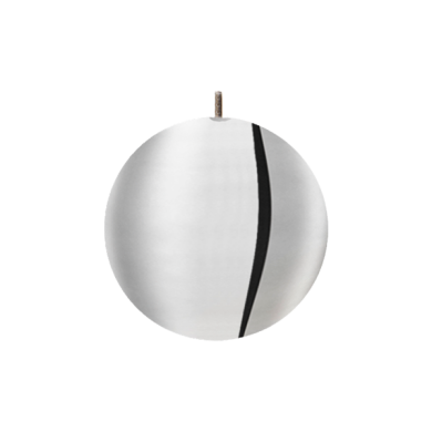 Воскова свічка Candele Firenze в формі кулі Срібний метал 90мм BL000090M025