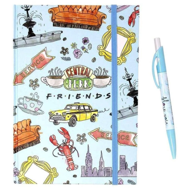 Блокнот Blue sky с ручкой в наборе Friends SLFS023