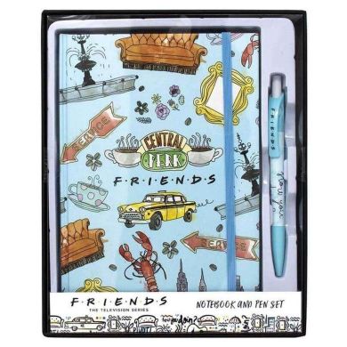 Блокнот Blue sky з ручкою в наборі Friends SLFS023