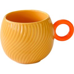 Чашка 350 мл з порцеляни у коробці WAVES ORANGE POZZI MILANO 1760WAVO