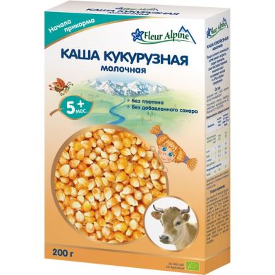 Дитяча молочна каша Fleur Alpine Organic Кукурудзяна 200 г 4006303005625