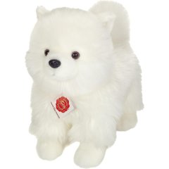 Мягкая игрушка Померанский шпиц белый стоит 35 см. Teddy Hermann 4004510919810