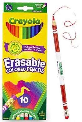 Цветные карандашиCrayola со специальными ластиками 10 шт 256247.024