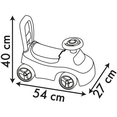 Машина для катання малюка Стіч, 54х27х40 см, 10 мic.+ SMOBY TOYS 7600720552