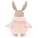 Мягкая игрушка Jellycat (Джелликет) Кролик в розовом пальто 17 см COM3CB