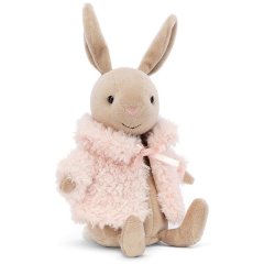 Мягкая игрушка Jellycat (Джелликет) Кролик в розовом пальто 17 см COM3CB