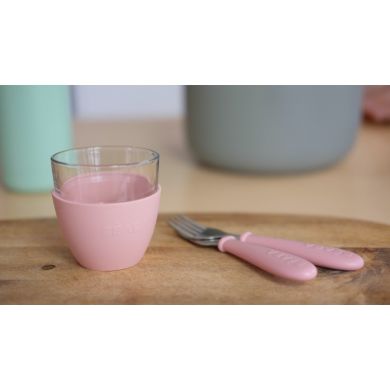Набір дитячого посуду Beaba зі скла 3 предмети рожевий 913487, Рожевий