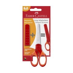 Ножиці дитячі Faber-Castell Grip червоні 181550 28282