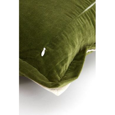 Подушка 45x45 см BAXLEY оксамит темно-зелений + льон натуральний Light&Living 6884878