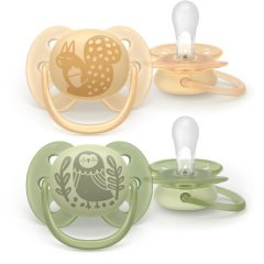 Пустушка Avent Ultra Soft, 6-18 місяців, дизайн нейтральний, 2 шт SCF091/46