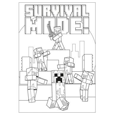 Раскраска А4 YES Minecraft, 12 стр. 742915