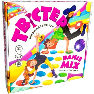 Развлекательная игра 30277 (укр) Твистер dance mix, в кор-ке 25-25,5-5,3 см STRATEG 30277