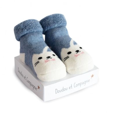 Шкарпетки DouDou NEWBORN носочки-звірятка, 0-6міс, у коробці, DC3706 DC3706