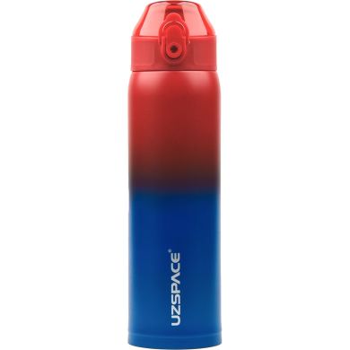 Термочашка для напитков UZSPACE X4 Gradient 500 мл красно-синяя UzSpace 4201, Красный