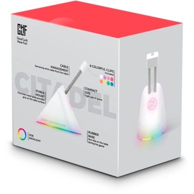 Тримач для кабелю FRAGON Citadel RGB, 8 кольорових кліпс Білий FGLMB22WTCTDLRGB8