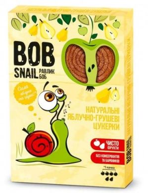 Конфеты Bob Snail натуральные яблочно-грушевые 30 г 4820162520248