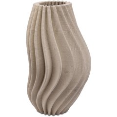 Ваза з порцеляни LINO 3D пісочна M 25.5x22x40 см Rituali Domestici U31260054P04
