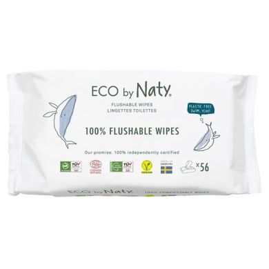 Влажные салфетки смывающие Eco By Naty 56 шт. в упаковке 7330933177269
