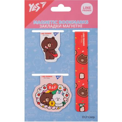 Закладки магнітні Yes Line Friends, 3 шт 708358