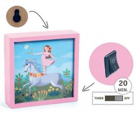 Чарівний нічник Єдиноріг LED Djeco DD03484, Рожевий