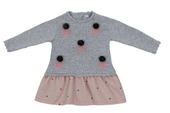 Детское платье Dr. Kid 9M Серое DK384/OI20