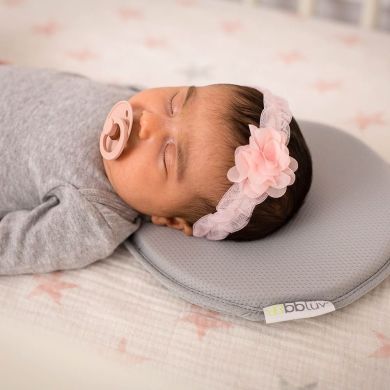Эргономичный подголовник Bbluv Pil&ouml; Подушечка для новорожденного серая B0120, 23 x 21