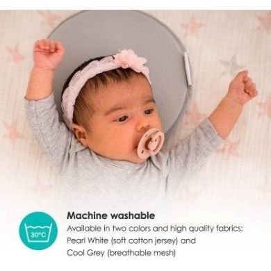 Эргономичный подголовник Bbluv Pil&ouml; Подушечка для новорожденного серая B0120, 23 x 21