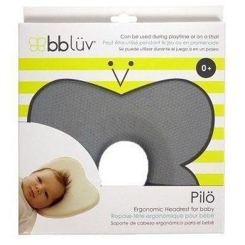 Эргономичный подголовник Bbluv Pil&ouml; Подушечка для новорожденного серая B0120, 23 x 21